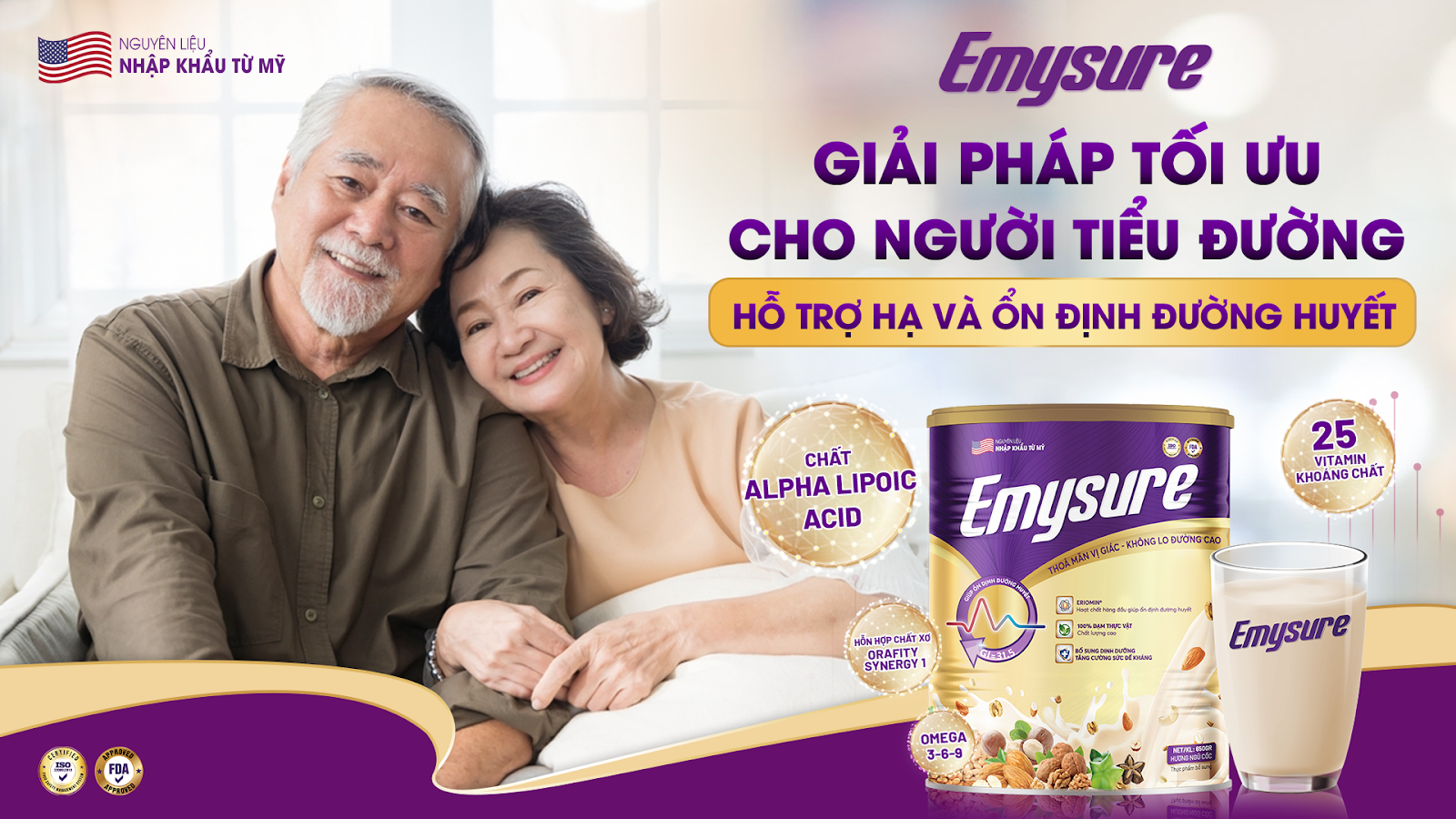 Sữa hạt Emysure - tinh hoa dinh dưỡng hỗ trợ đường huyết ổn định, cải thiện sức khoẻ toàn diện